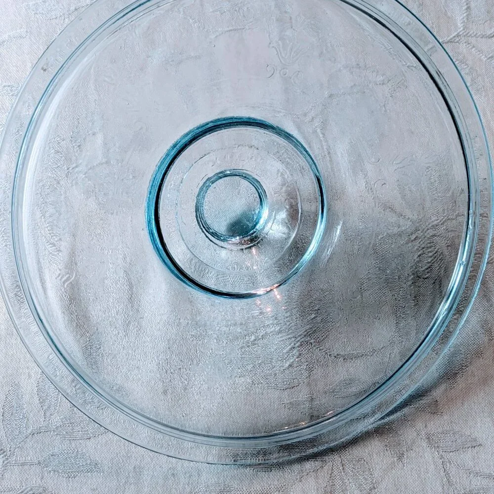 VTG Fire-King Sapphire Blue Glass Philbe Casserole Lid 7 5/8
